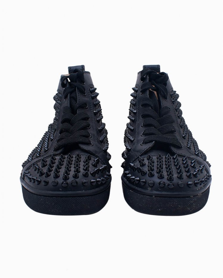 t*o様 Christian Louboutin Louis Flat スタッズ Tênis Louboutin Original Louis Flat Spikes Preto Feminino